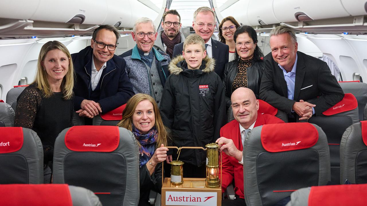 Austrian Airlines unterstützte wieder beim Transport des ORF-Friedenslichtes
