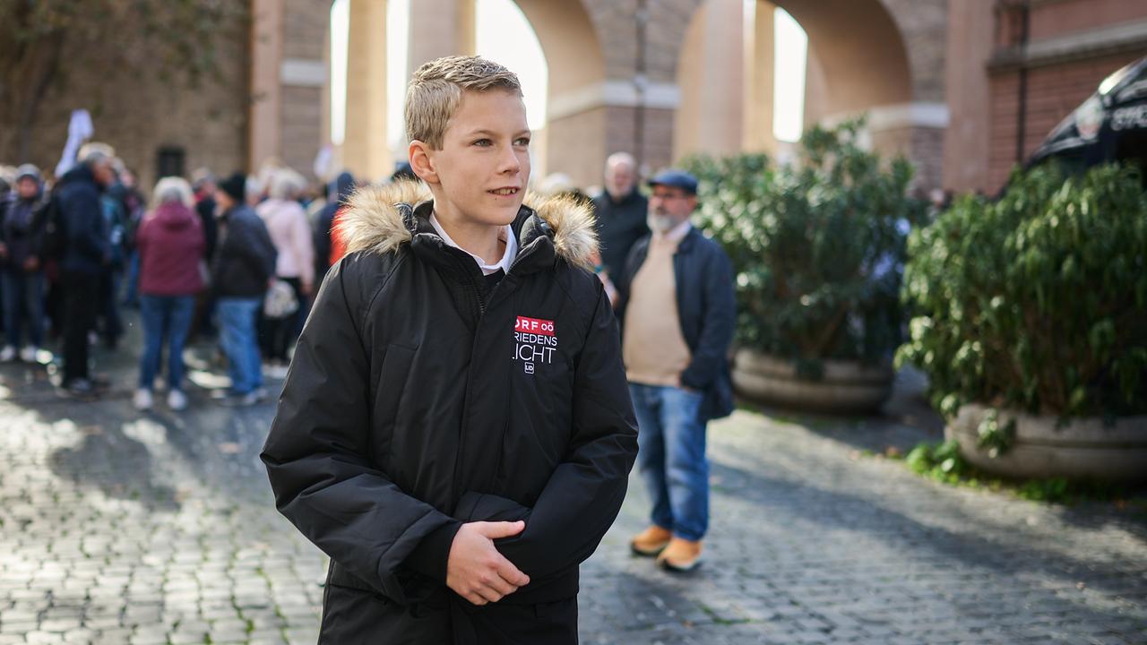 Friedenslichtkind in Rom 2025